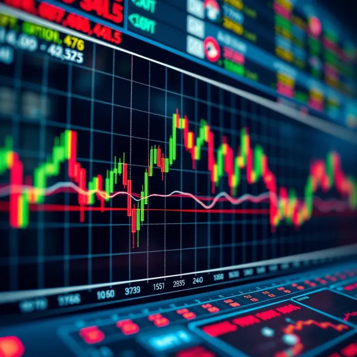 Visualizing Binary Options Price Movements Graph depicting binary options price movements with trend lines and data points