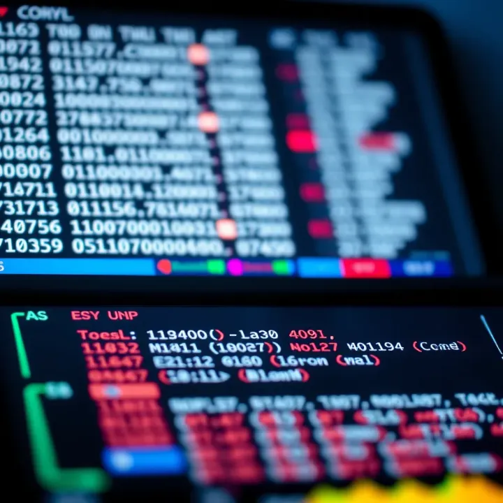 Example of a digital converter tool translating binary code into readable ASCII text