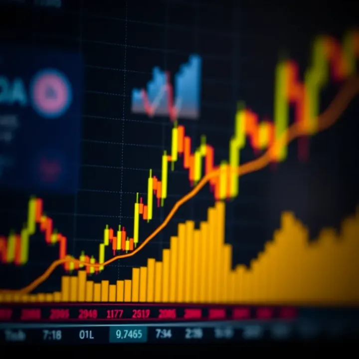 Chart showing bullish candlestick patterns indicating potential upward trend in financial market
