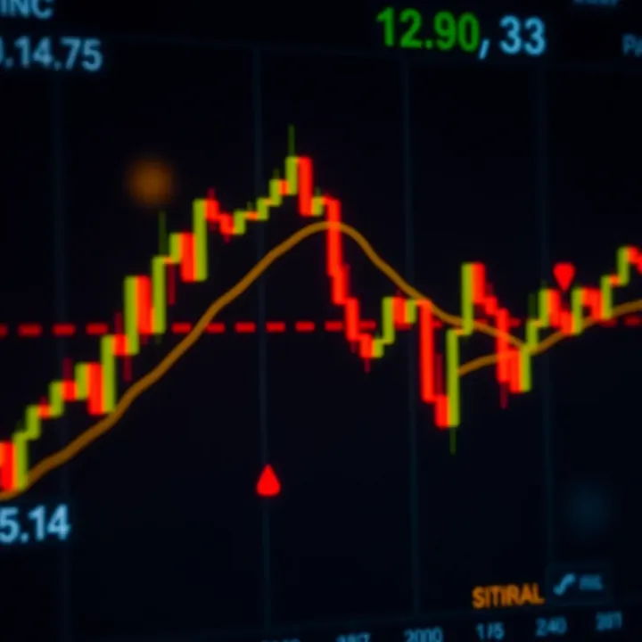 Cup and Handle Pattern Demonstrating Bullish Trend Continuation Graph depicting a cup and handle pattern illustrating a bullish continuation signal