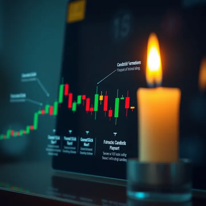Diagram showing common candlestick formations with explanations relevant to Pakistani trading scenarios