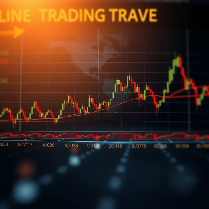 Forex Line Graph Featuring Key Technical Indicators Line graph overlayed with technical indicators like moving averages and trend lines