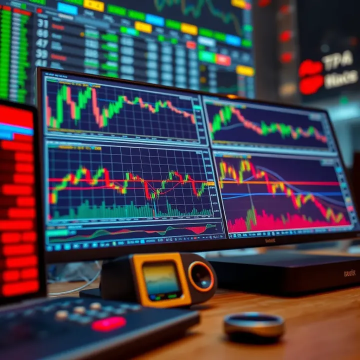 Illustration of different forex trading systems including manual and automated setups with charts and trading tools