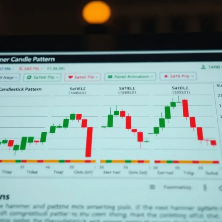 Comparison chart displaying hammer candlestick pattern alongside similar candlestick formations in Pakistani market analysis