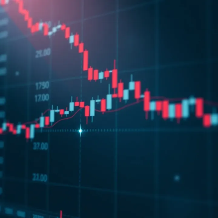 Diagram illustrating the structure of a hammer candlestick with a small body and long lower shadow on a stock chart