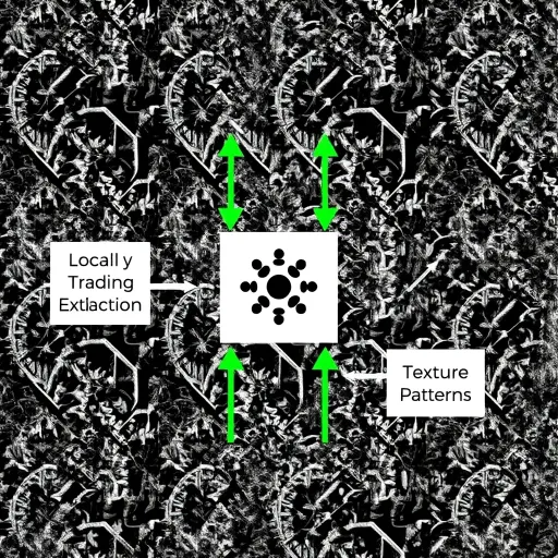 Diagram illustrating the Local Binary Pattern technique for texture feature extraction from a grayscale image