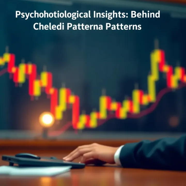 Graphic showing psychological context behind candlestick patterns with trader's decision-making process