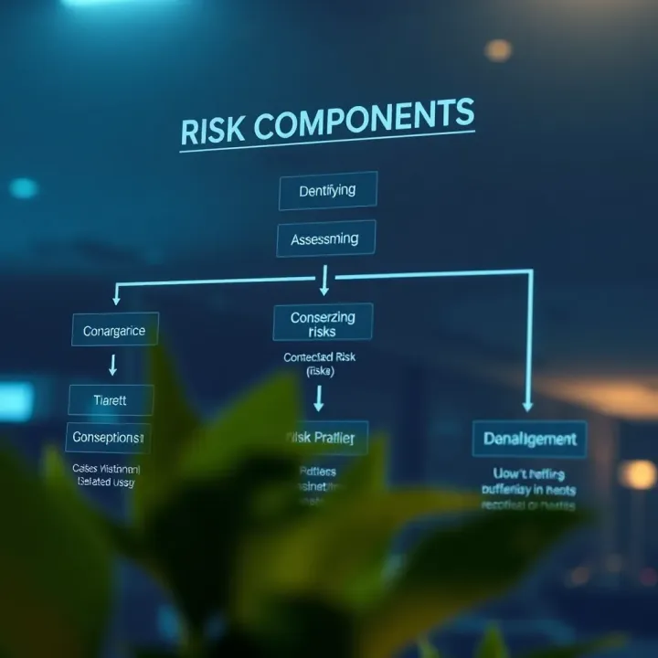 Flowchart illustrating the core components of identifying, assessing, and controlling risks within an organization